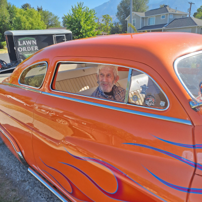 Guy Cowlishaw ready for his ride down State Street