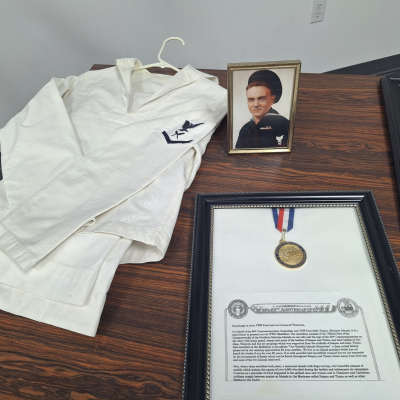 Yeoman Third Class JD Norr was recognized during a CNS Honor Salute