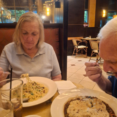 Thomas Stark and his family enjoyed an evening out at the Cheesecake Factory
