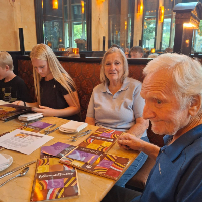 Thomas Stark and his family enjoyed an evening out at the Cheesecake Factory