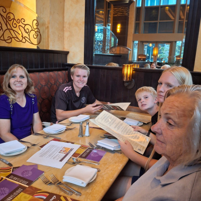Thomas Stark and his family enjoyed an evening out at the Cheesecake Factory